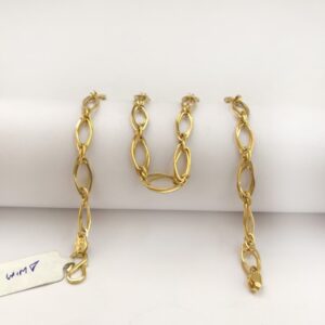 18 Kt Hallmark Real Solid Yellow Gold Double Cuban Link Long Necklace Chain 7MM