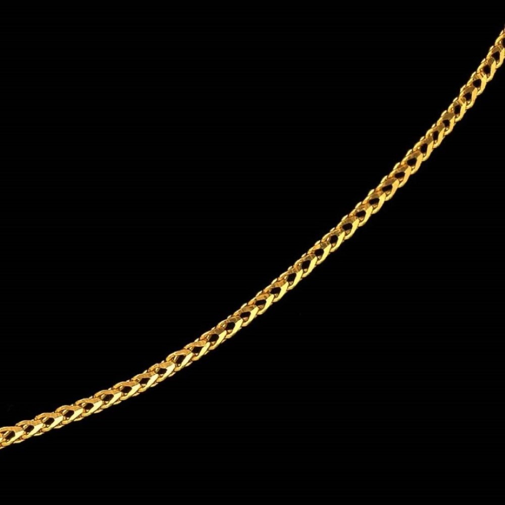 22Kt Hallmark Real Solid Yellow Gold Cuban Fine Necklace Link Chain 10.5 Grams