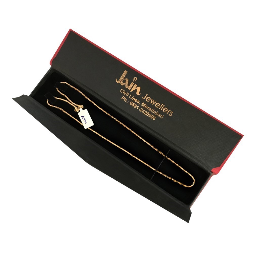18Kt Real Solid Yellow Gold Curb Cuban Necklace Unisex Chain 10.240 Gram 22'' L