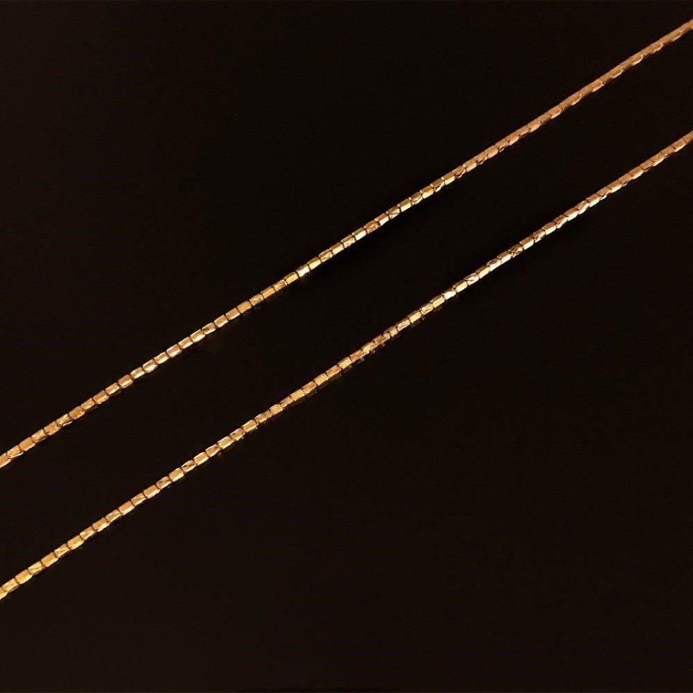 18Kt Real Solid Yellow Gold Curb Cuban Necklace Unisex Chain 10.240 Gram 22'' L
