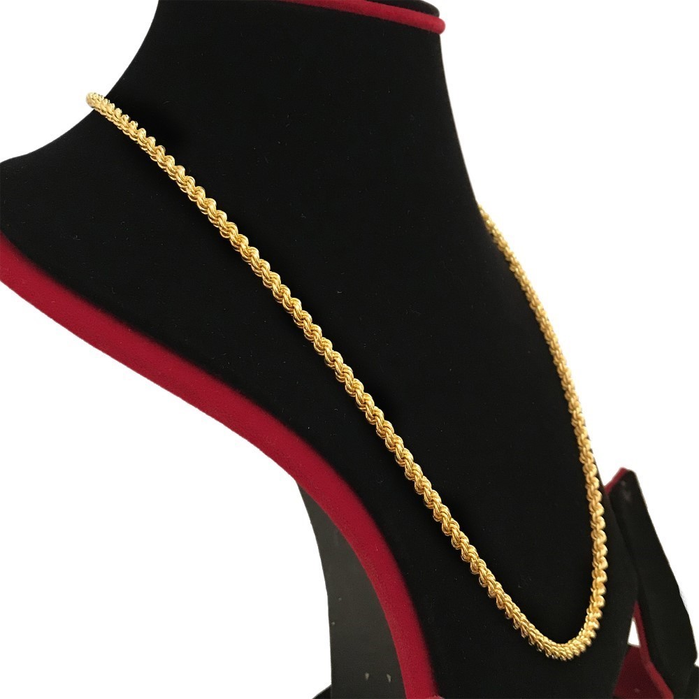 18Kt Hallmark Real Solid Yellow Gold Chunky Rope Necklace Chain Wide 4MM 24 In