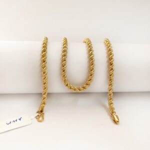 18Kt Hallmark Real Solid Yellow Gold Chunky Rope Necklace Chain Wide 4MM 24 In