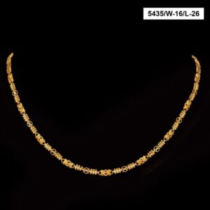 22 Kt Hallmark Real Solid Yellow Gold Iced Out Balls Long Necklace Chain 24 Gram