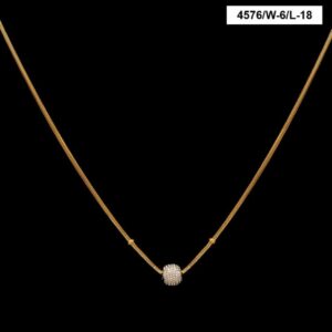 22 Kt Hallmark Real Solid Yellow Gold Iced Out Gold Ball Necklace Chain 12 Grams