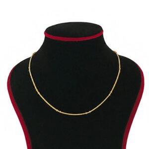 22 Kt Hallmark Real Solid Yellow Gold Curb Cuban Balls Necklace Chain 6.940 Gram