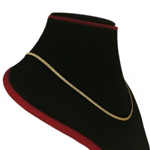 18 Kt Hallmark Real Solid Yellow Gold Cuban Curb Necklace Women's Chain 6.710 Gm