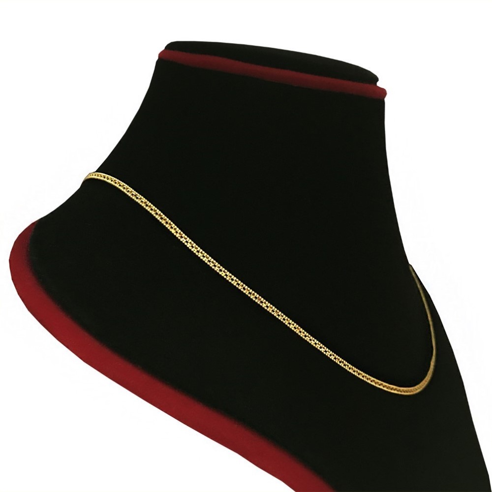 18 Kt Hallmark Real Solid Yellow Gold Cuban Curb Necklace Women's Chain 6.710 Gm