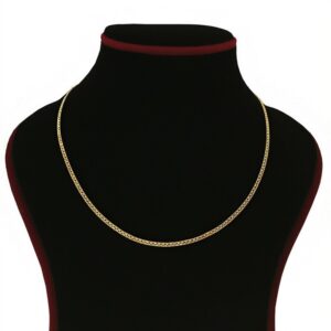 18 Kt Hallmark Real Solid Yellow Gold Cuban Curb Necklace Women's Chain 6.710 Gm