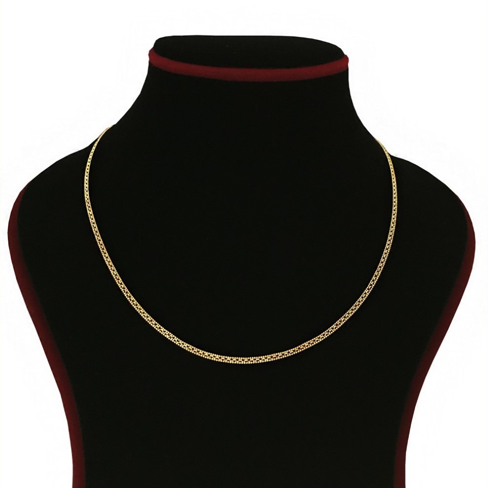 18 Kt Hallmark Real Solid Yellow Gold Cuban Curb Necklace Women's Chain 6.710 Gm
