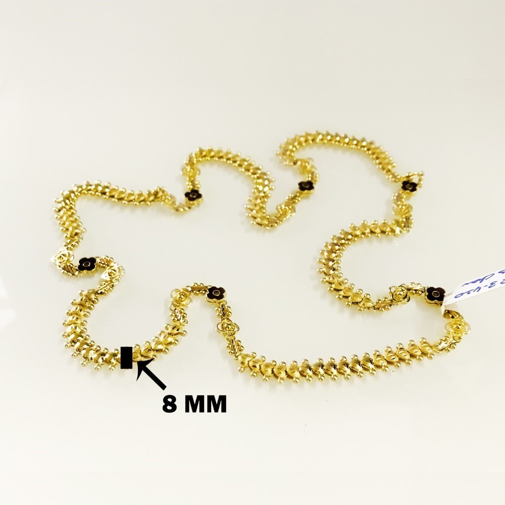 18 Kt Hallmark Real Solid Yellow Gold Link Women'S Necklace Chain 23.420 Grams