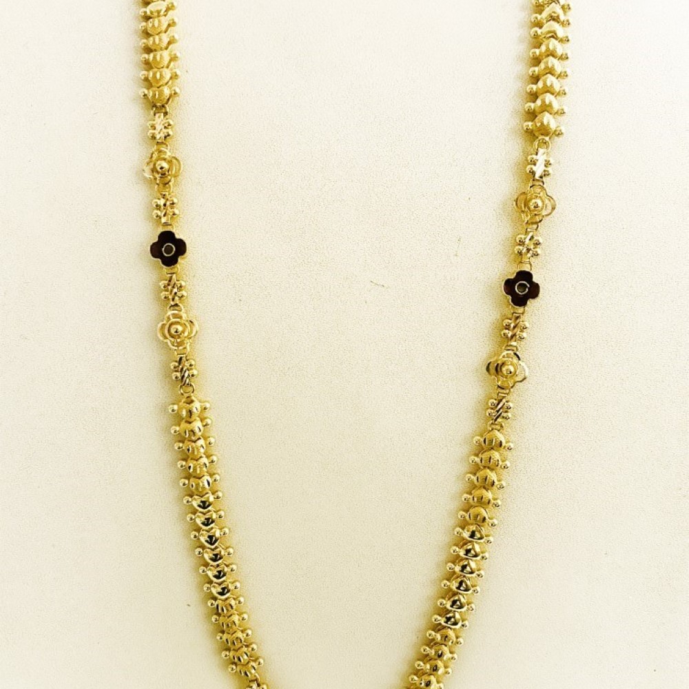 18 Kt Hallmark Real Solid Yellow Gold Link Women'S Necklace Chain 23.420 Grams