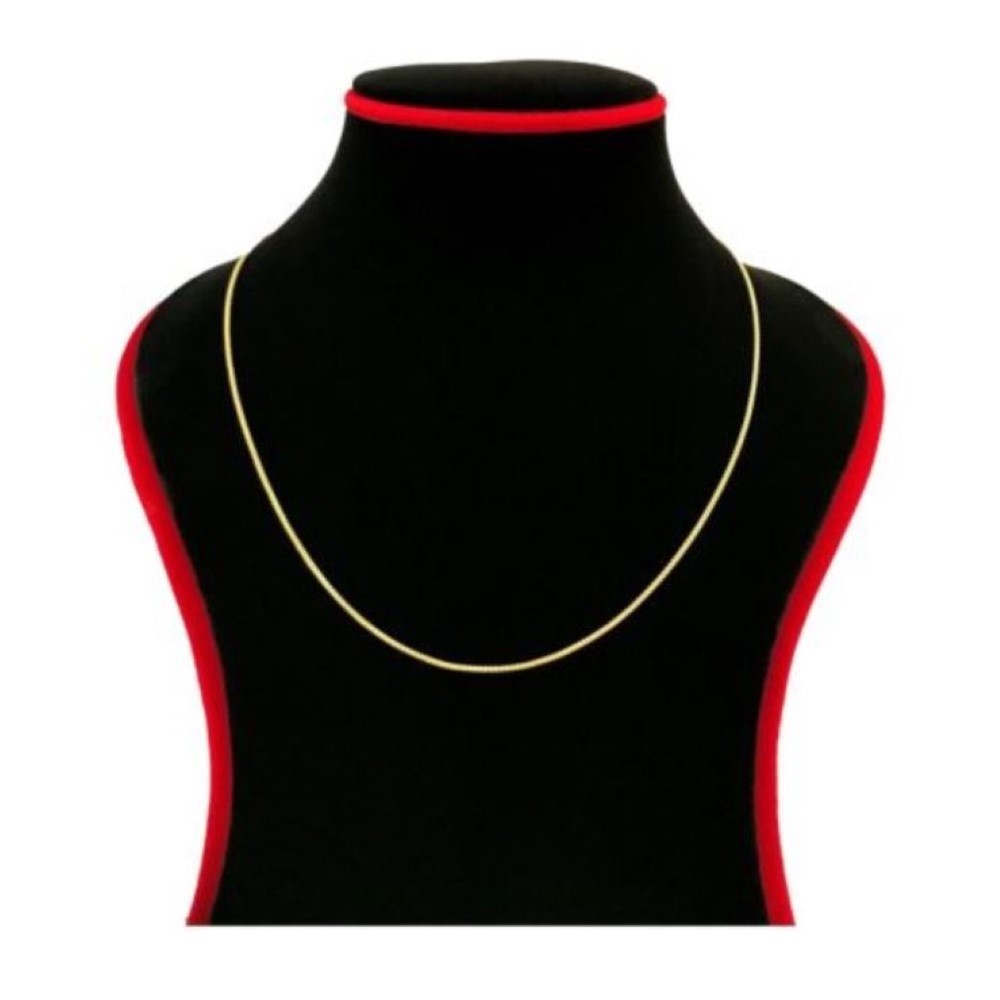 18Kt Real Solid Yellow Gold Curb Necklace Women's Chain 3.950 Gram Fine Jewelry
