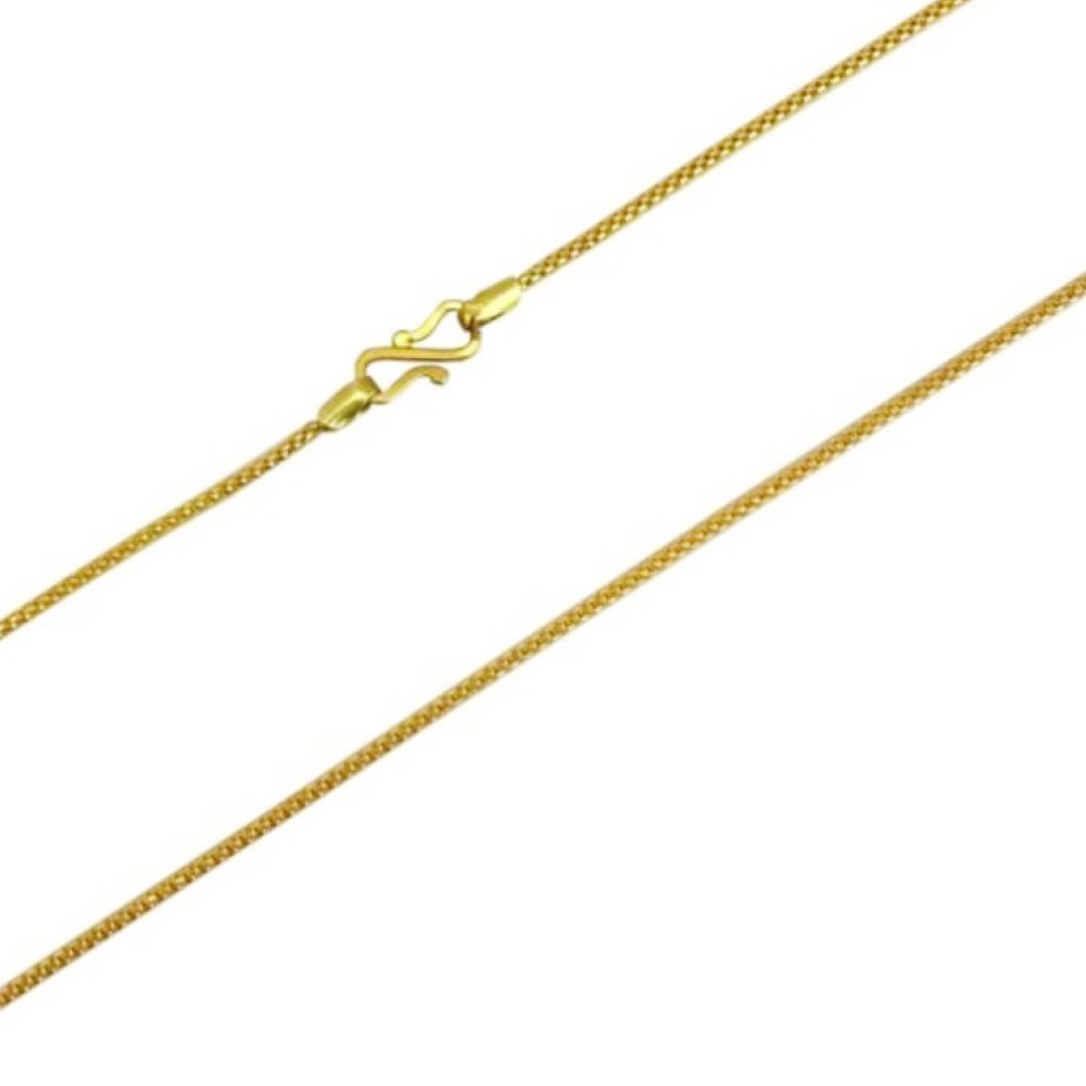 18Kt Real Solid Yellow Gold Curb Necklace Women's Chain 3.950 Gram Fine Jewelry