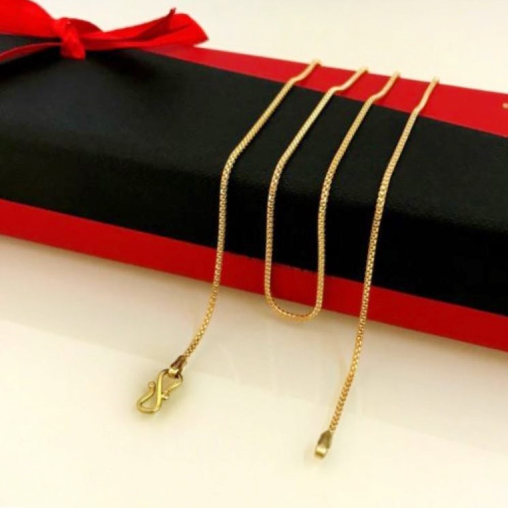 18Kt Real Solid Yellow Gold Curb Necklace Women's Chain 3.950 Gram Fine Jewelry