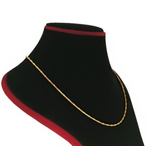 18Kt Hallmark Real Solid Yellow Gold Curb Necklace Chain 8.340 Grams 20'' L
