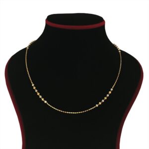 18Kt Hallmark Real Solid Yellow Gold 2 Tone Necklace Chain 7.780 Grams 18'' L