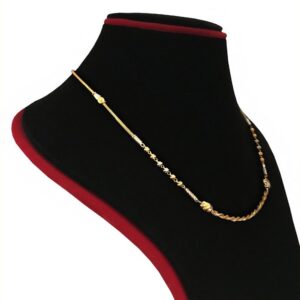 18 Kt Hallmark Real Solid Yellow Gold 2 Tone Curb Necklace Chain 10.750 g 18''L