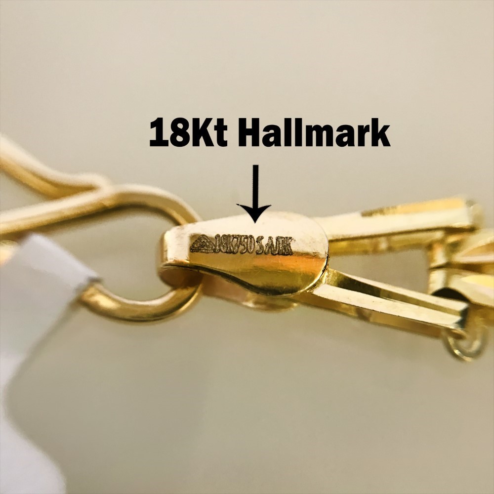 18Kt Hallmark Real Solid Yellow Gold Link Necklace Chain 14.750 Grams 22'' L