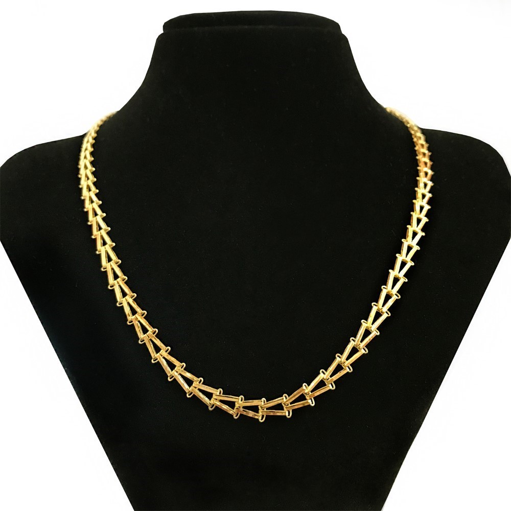 18Kt Hallmark Real Solid Yellow Gold Link Necklace Chain 14.750 Grams 22'' L