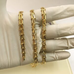 18Kt Hallmark Real Solid Yellow Gold Link Necklace Chain 14.750 Grams 22'' L