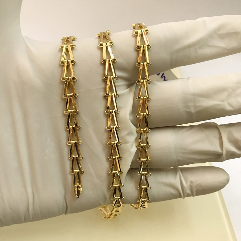 18Kt Hallmark Real Solid Yellow Gold Link Necklace Chain 14.750 Grams 22'' L