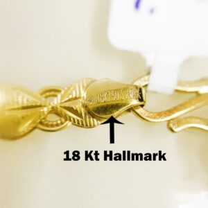 18Kt Hallmark Real Solid Yellow Gold Link Necklace Chain 21.510 Grams 25'' L