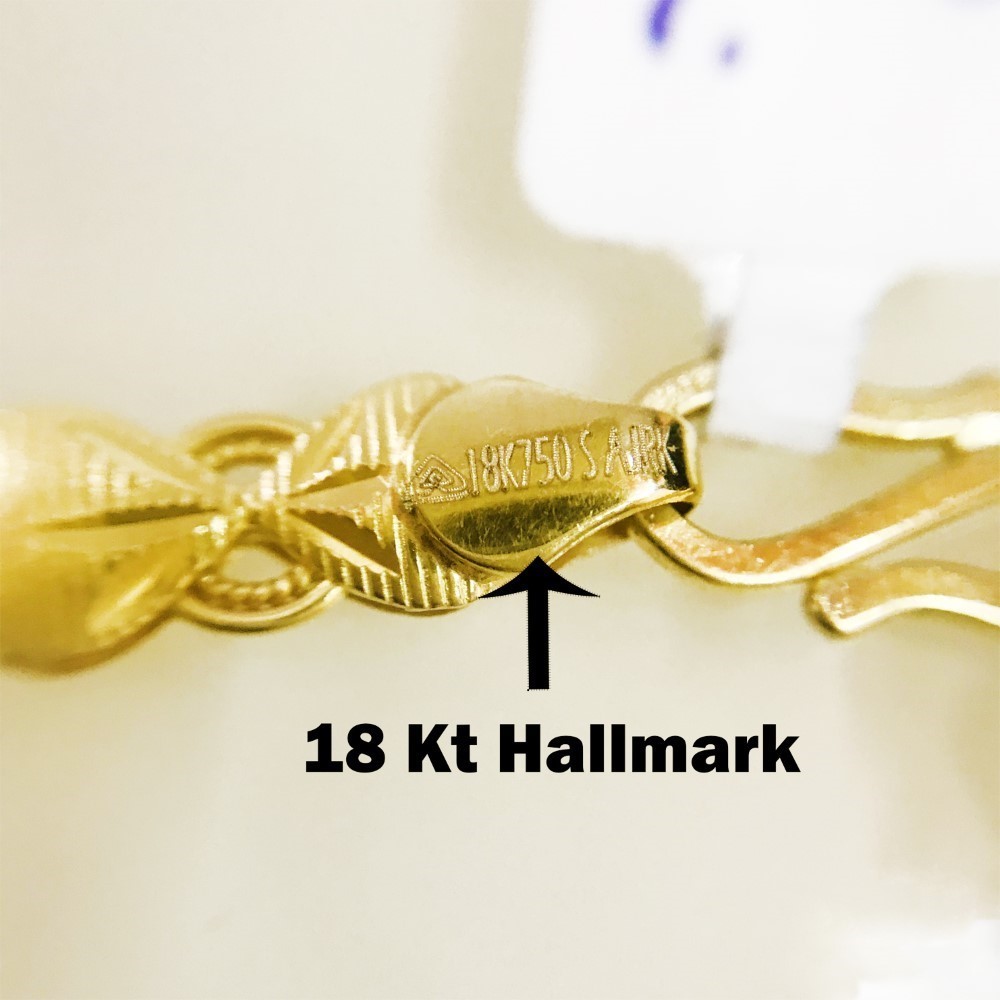 18Kt Hallmark Real Solid Yellow Gold Link Necklace Chain 21.510 Grams 25'' L
