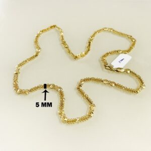18Kt Hallmark Real Solid Yellow Gold Link Necklace Chain 21.510 Grams 25'' L