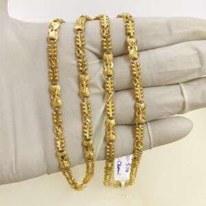 18Kt Hallmark Real Solid Yellow Gold Link Necklace Chain 21.510 Grams 25'' L