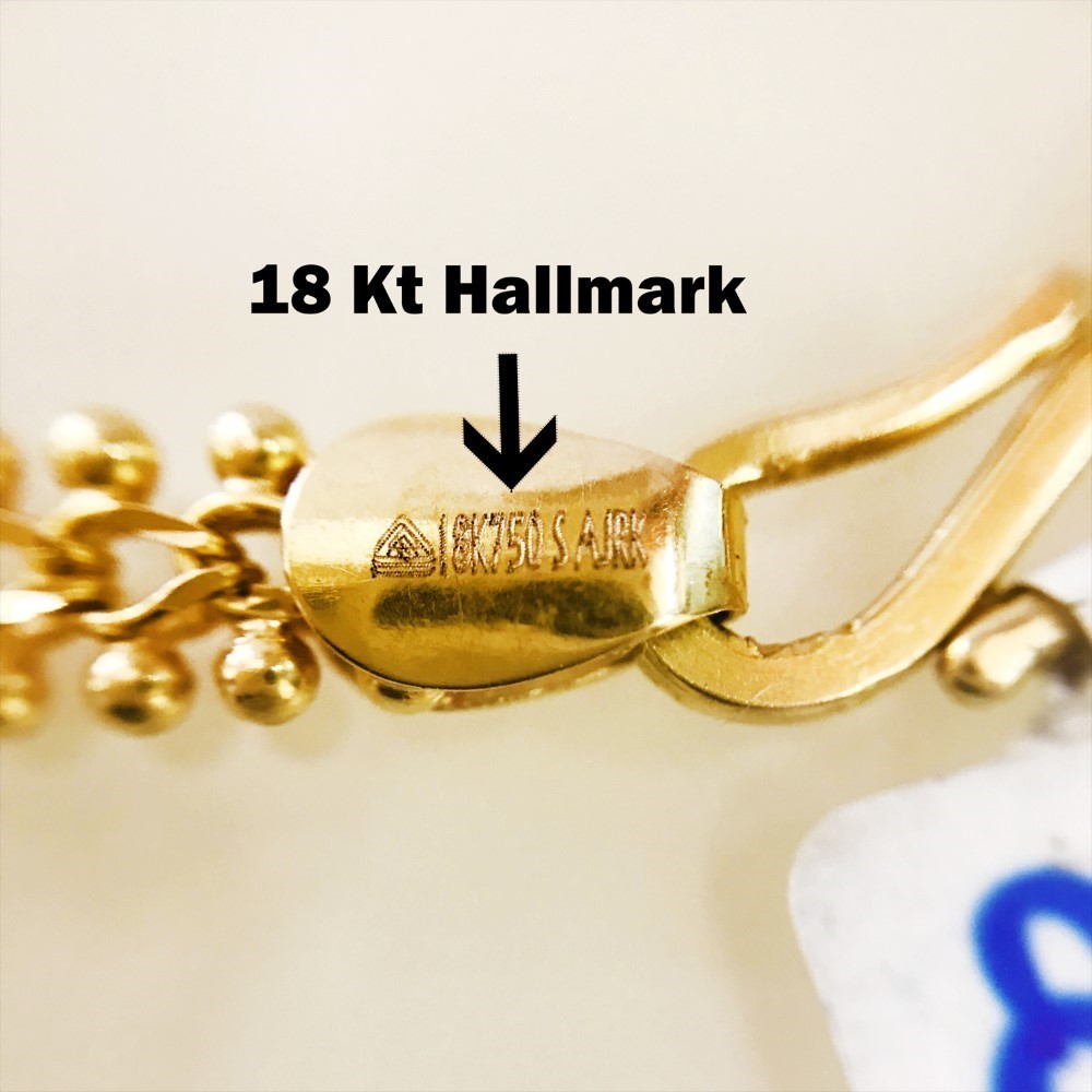 18Kt Hallmark Real Solid Yellow Gold Link Necklace Chain 18.050 Grams 24'' L