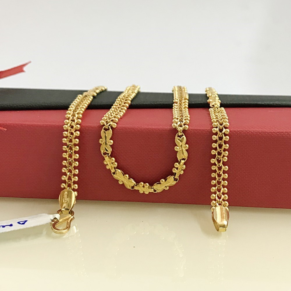 18Kt Hallmark Real Solid Yellow Gold Link Necklace Chain 18.050 Grams 24'' L