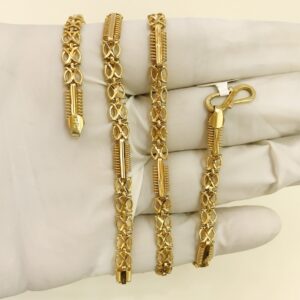 18Kt Hallmark Real Solid Yellow Gold Link Necklace Chain 23.090 Grams 25'' L