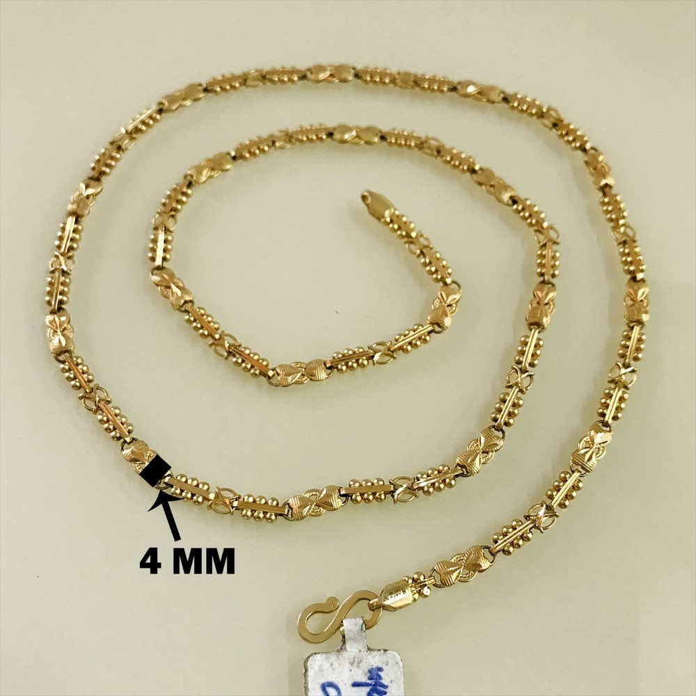 18Kt Hallmark Real Solid Yellow Gold Link Necklace Chain 11.610 Grams 22'' L