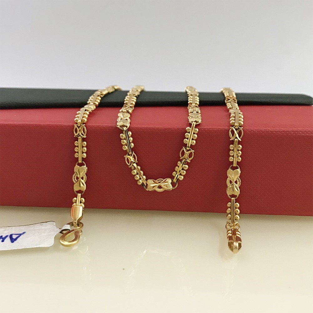 18Kt Hallmark Real Solid Yellow Gold Link Necklace Chain 11.610 Grams 22'' L