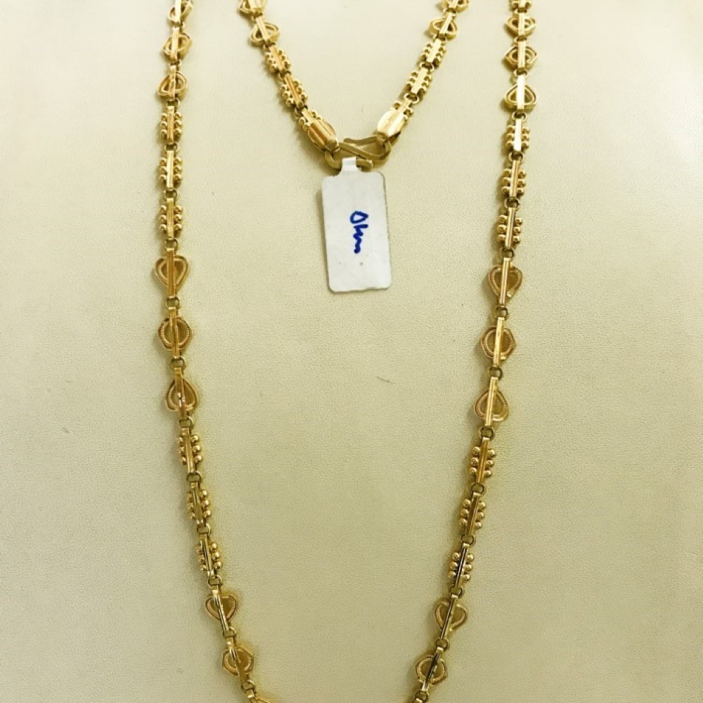 18 Kt Hallmark Real Solid Yellow Gold Link Necklace Chain 20.080 Grams 24'' L