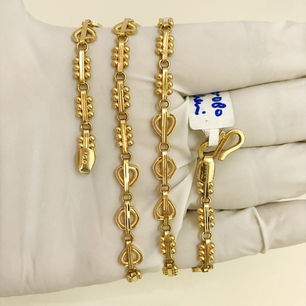 18 Kt Hallmark Real Solid Yellow Gold Link Necklace Chain 20.080 Grams 24'' L