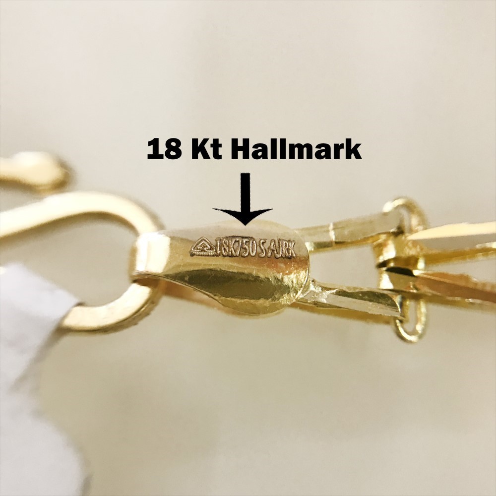 18 Kt Hallmark Real Solid Yellow Gold Link Necklace Chain 10.100 Grams 22'' L