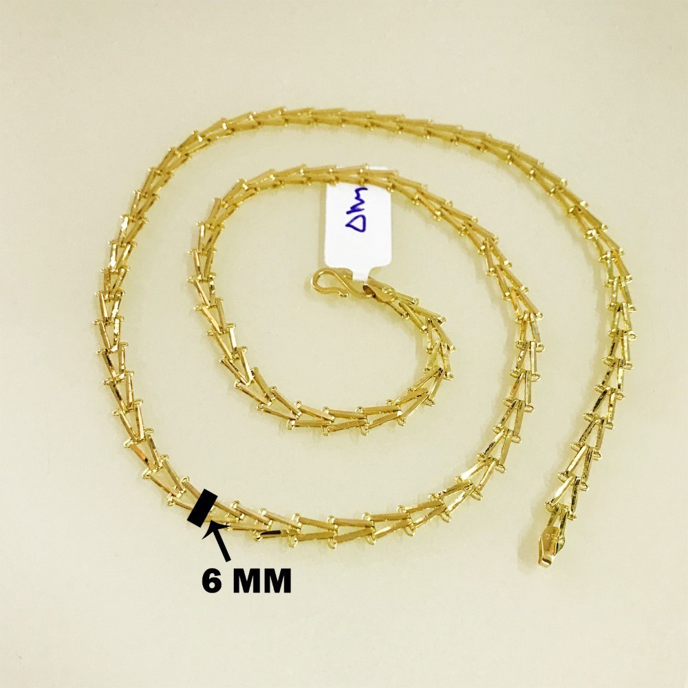 18 Kt Hallmark Real Solid Yellow Gold Link Necklace Chain 10.100 Grams 22'' L