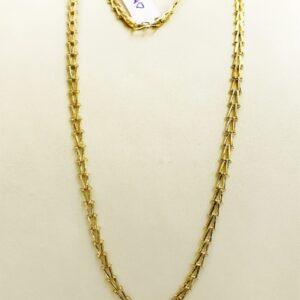 18 Kt Hallmark Real Solid Yellow Gold Link Necklace Chain 10.100 Grams 22'' L