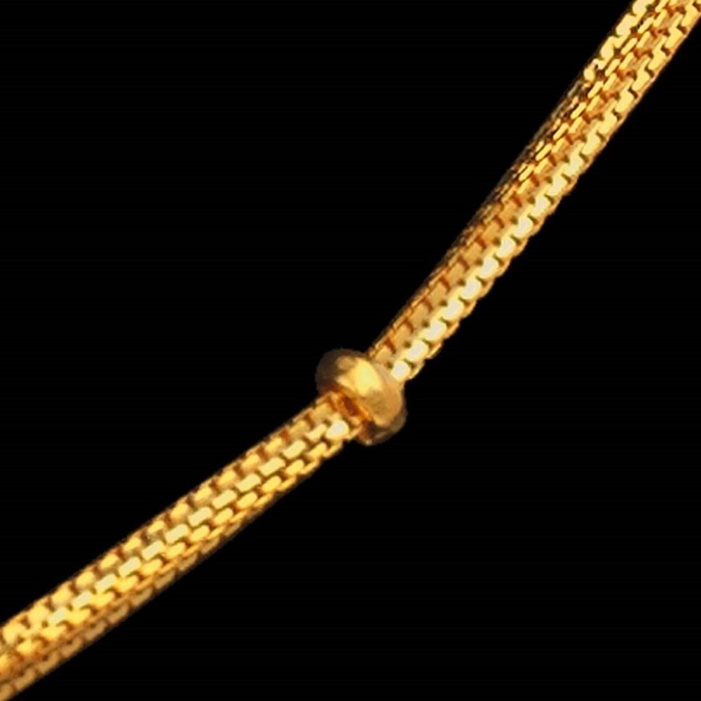 22 Kt Real Solid Yellow Gold Hallmark Designer Curb Cuban Necklace Chain 12 Gram