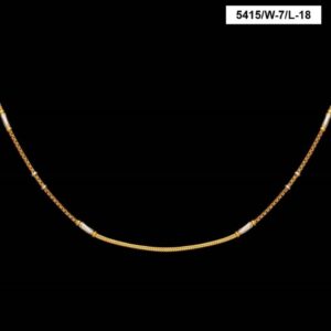 22 Kt Hallmark Real Solid Yellow Gold Necklace Curb Vintage Iced Chain 14 Grams