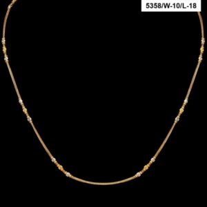 22 Kt Hallmark Real Solid Yellow Gold Iced Out Miss Jewelry Necklace Chain 20 Gm