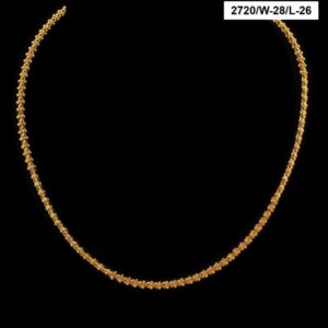 22Kt Hallmark Real Solid Yellow Gold Gold Balls Cuban New Necklace Chain 28 Gm