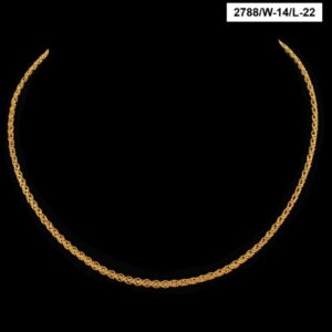 22 Kt Hallmark Real Solid Yellow Gold Iced Out Necklace Women's Chain 22 Grams