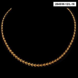22Kt Hallmark Solid Yellow Gold Designer Long Necklace Women's Chain 18 Grams