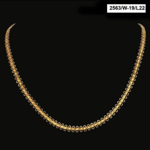 22Kt Hallmark Real Solid Yellow Gold Necklace Iced Out Miami Long Chain 38 Gram