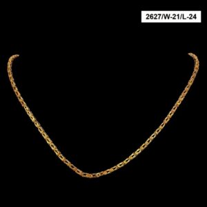 22Kt Halllmark Real Solid Yellow Gold Gold Ball Miami Necklace Chain 24 Grams