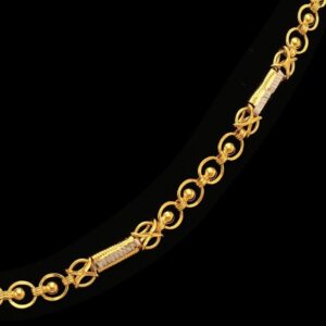 22Kt Hallmark Real Solid Yellow Gold Designer Dubai Necklace Chain 32 Grams