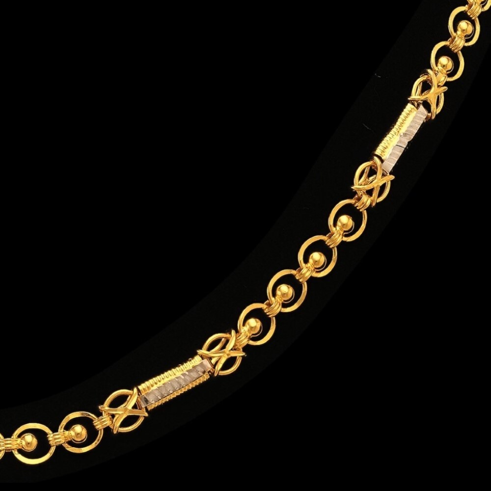 22Kt Hallmark Real Solid Yellow Gold Designer Dubai Necklace Chain 32 Grams