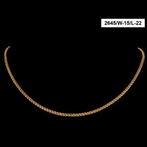 22Kt Hallmark Real Solid Yellow Gold Necklace 2 Tone Link Dubai Chain 24 Grams